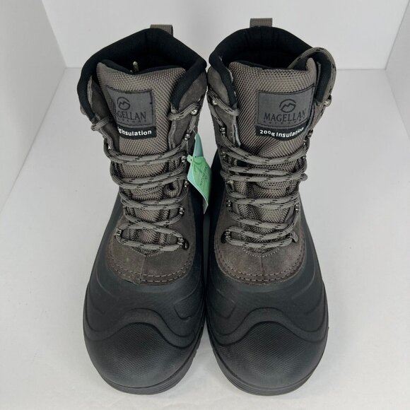 Magellan Outdoor Mens 177852 Gray Leather Lace Up Ankle Size 9D Hiking Boots main image 7
